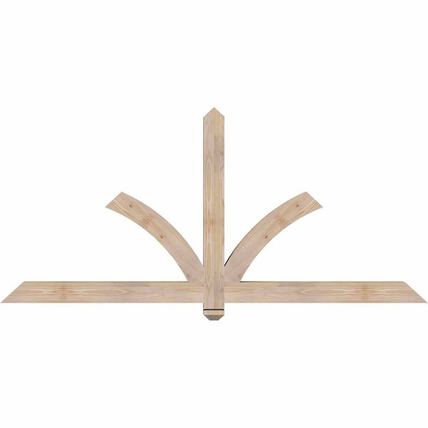Ekena Millwork Redmond Smooth Timber Gable Bracket, Douglas Fir, 72"W x 33"H x 3 1/2"D x 3 1/2"F, 11/12 Pitch GBW072X33X0404RED00SDF - main